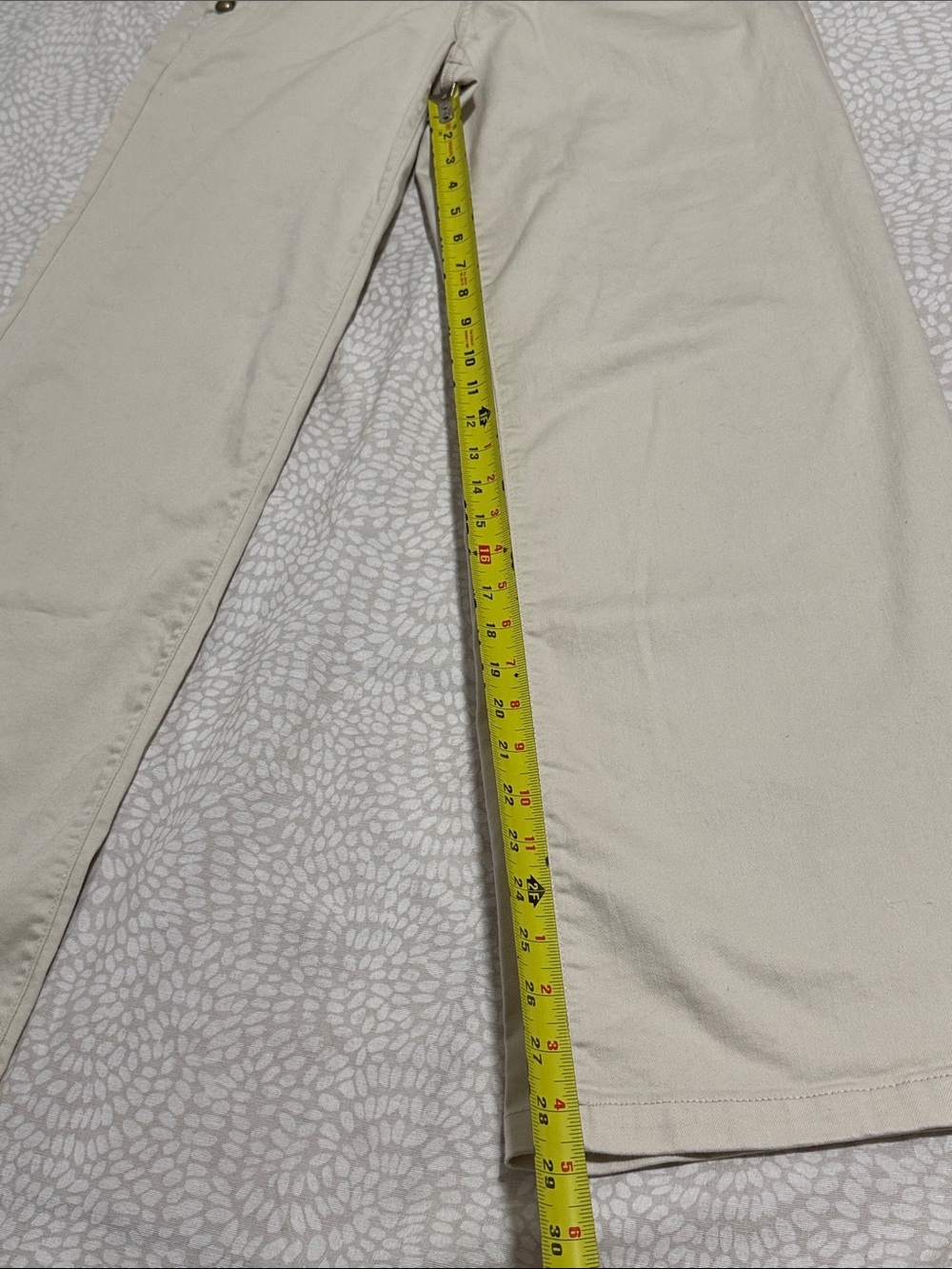 St. John's Bay Button-Accent Wide Leg Pants - Cream - Picture 10 of 14